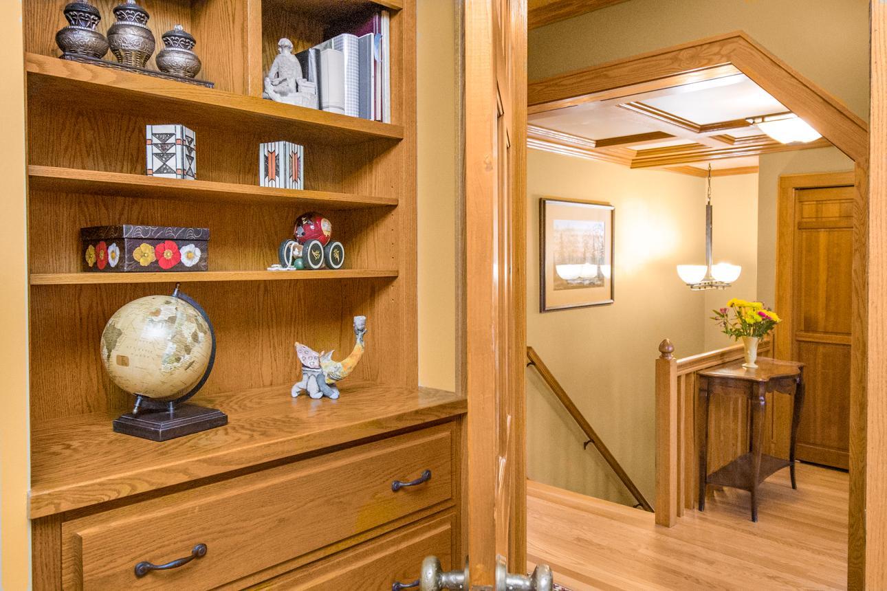 Built-in storage in the bedroom