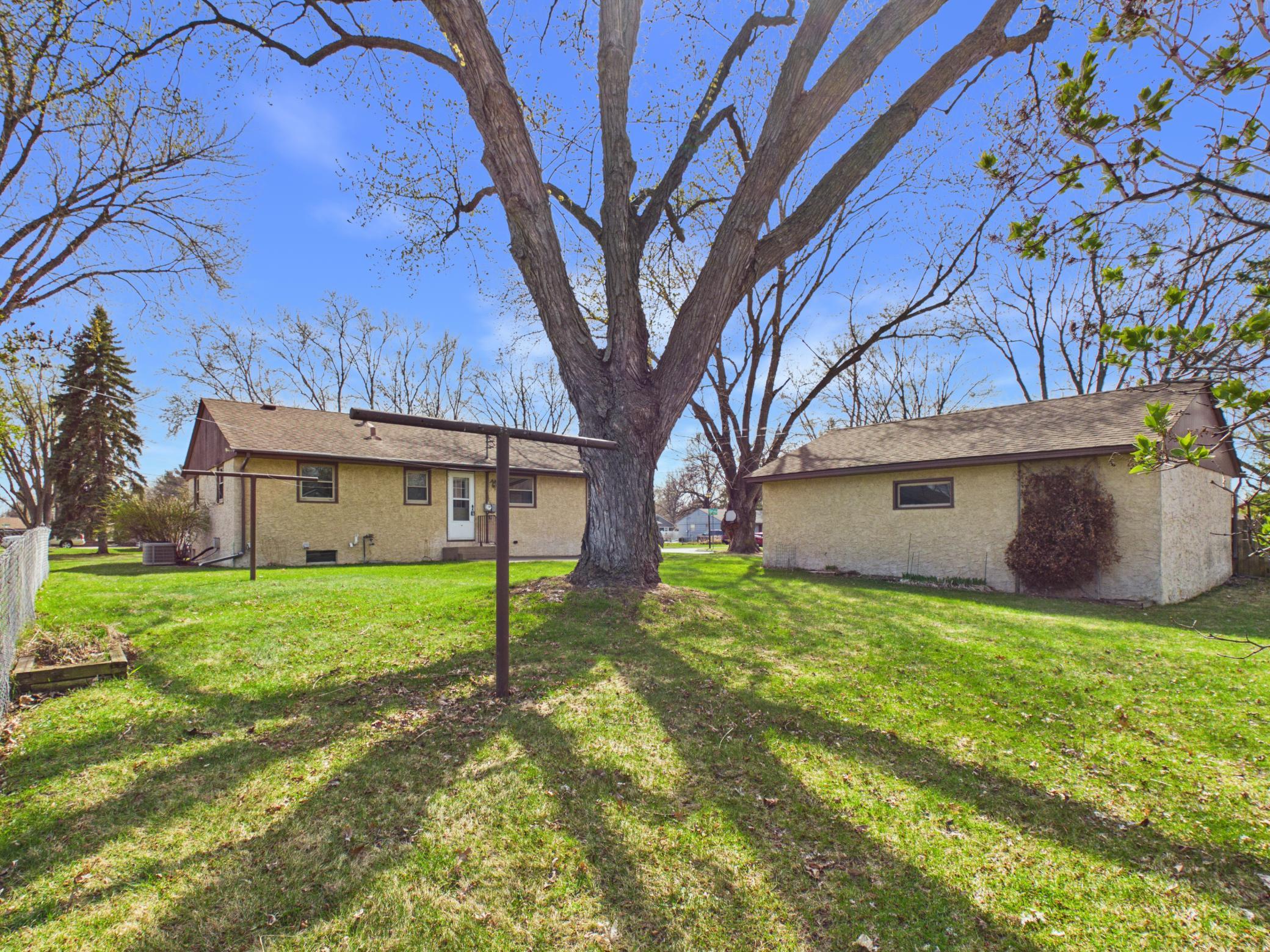 Large backyard makes room for play and relaxation.