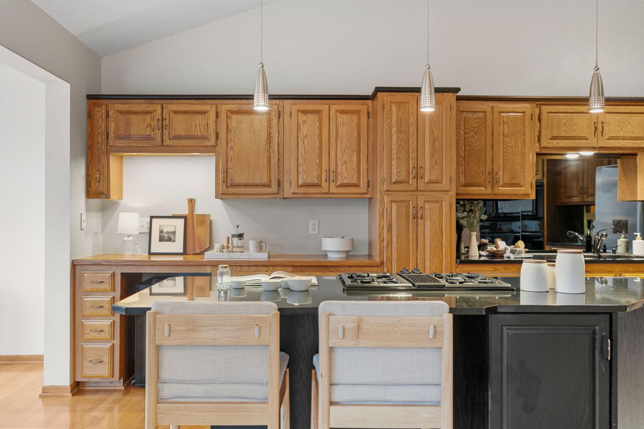 Homework while making dinner? This kitchen was made for it.