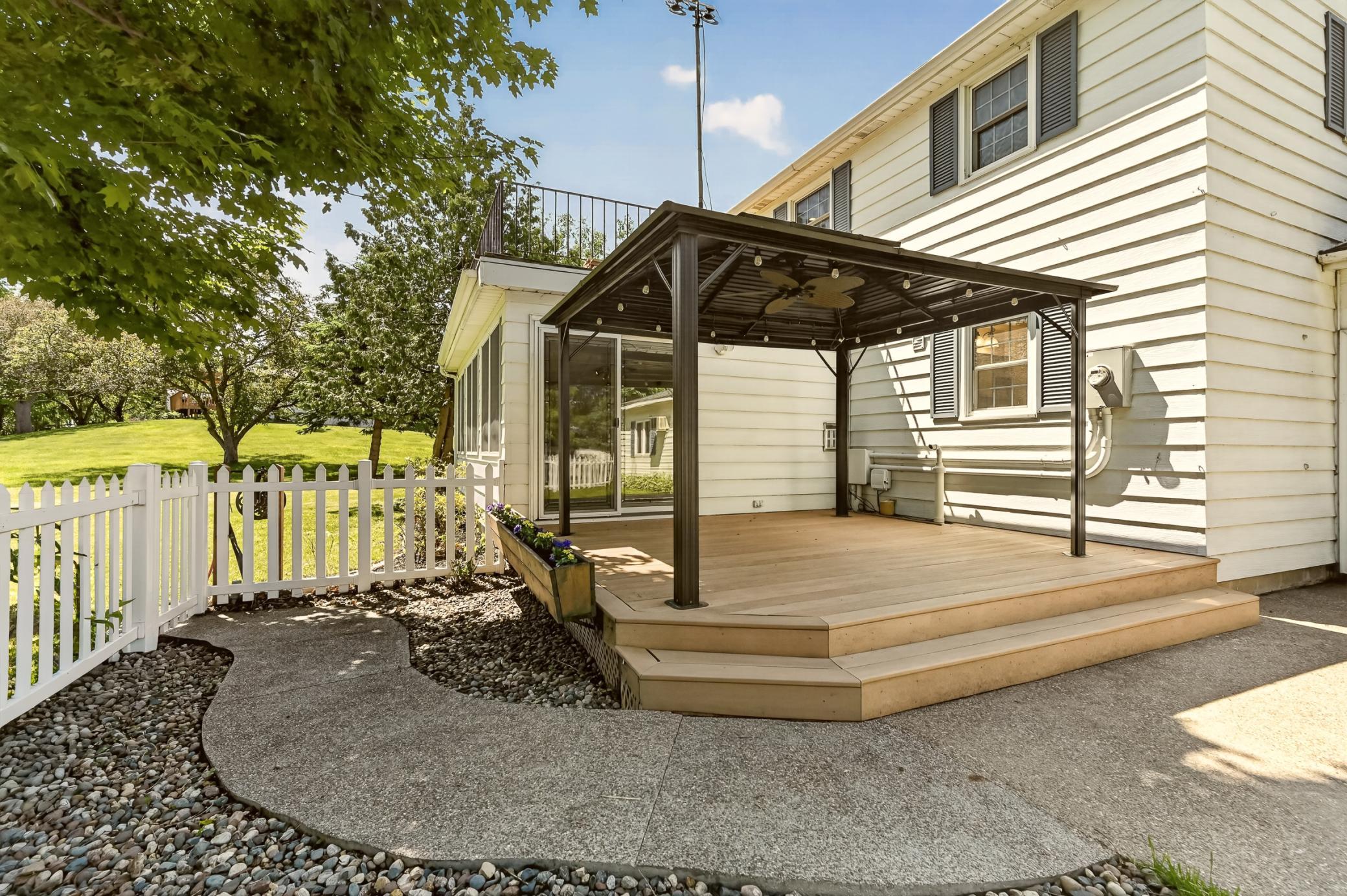 Backyard Deck and Patio and Pergola