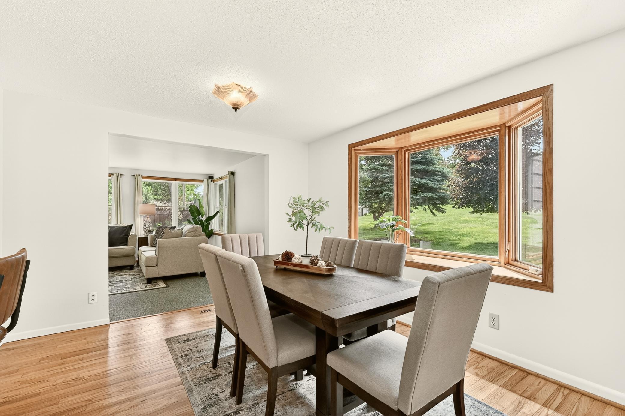 Dining Room with bay window