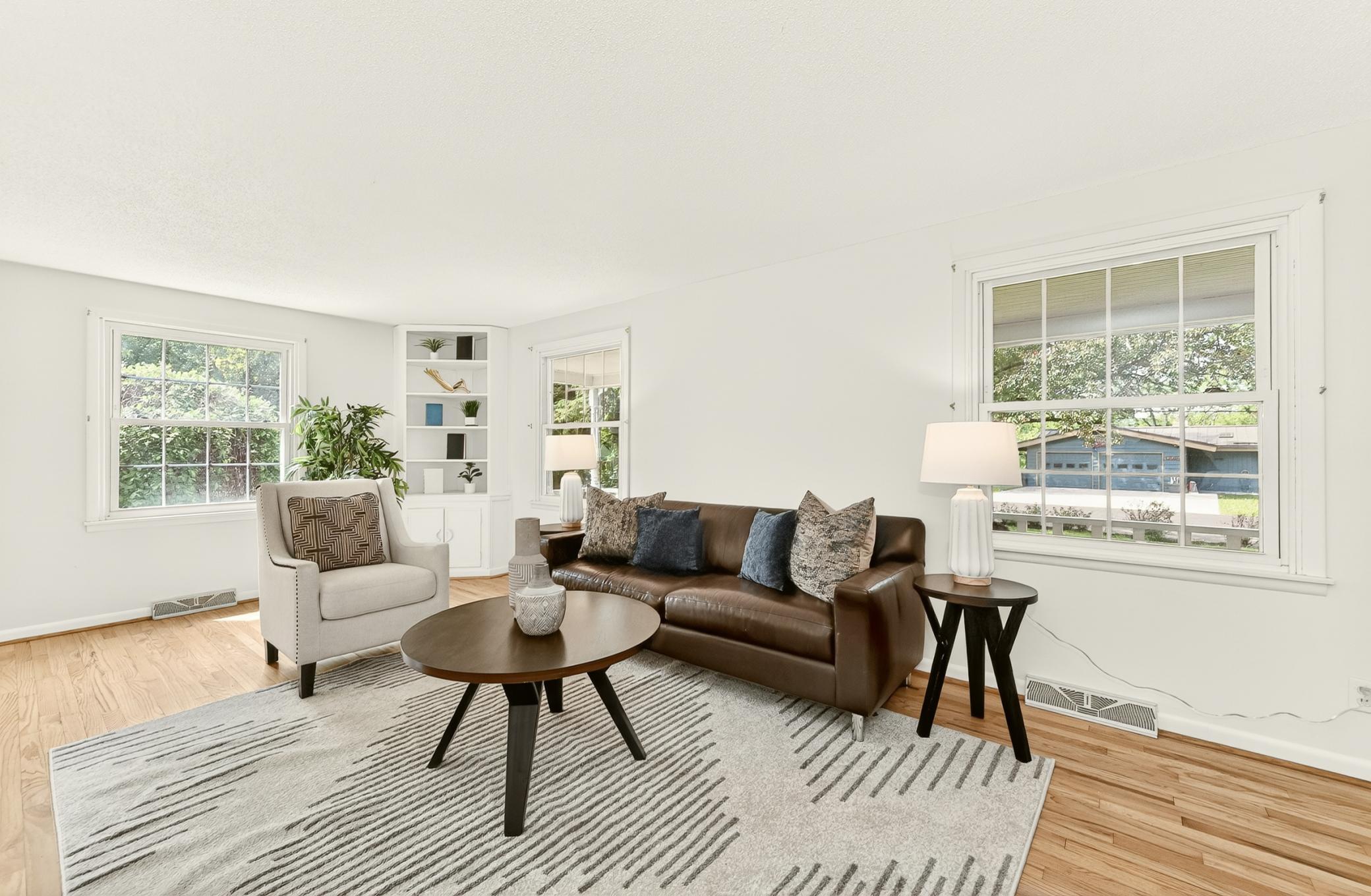Living Room with beautiful Hardwood Floors