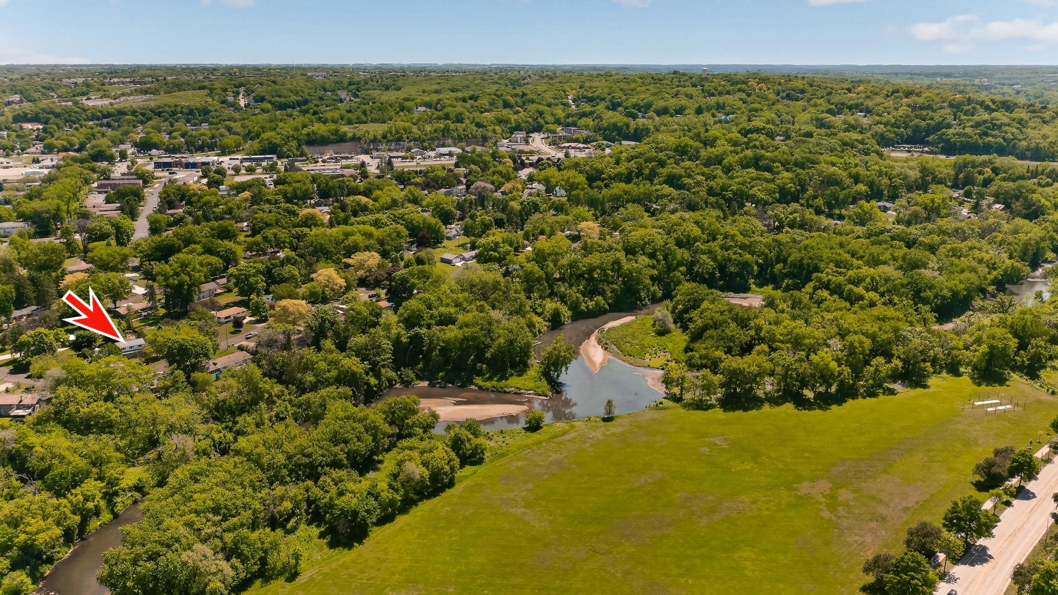 A block to the Zumbro River