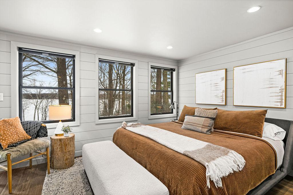 Spacious second bedroom with great views of the lake