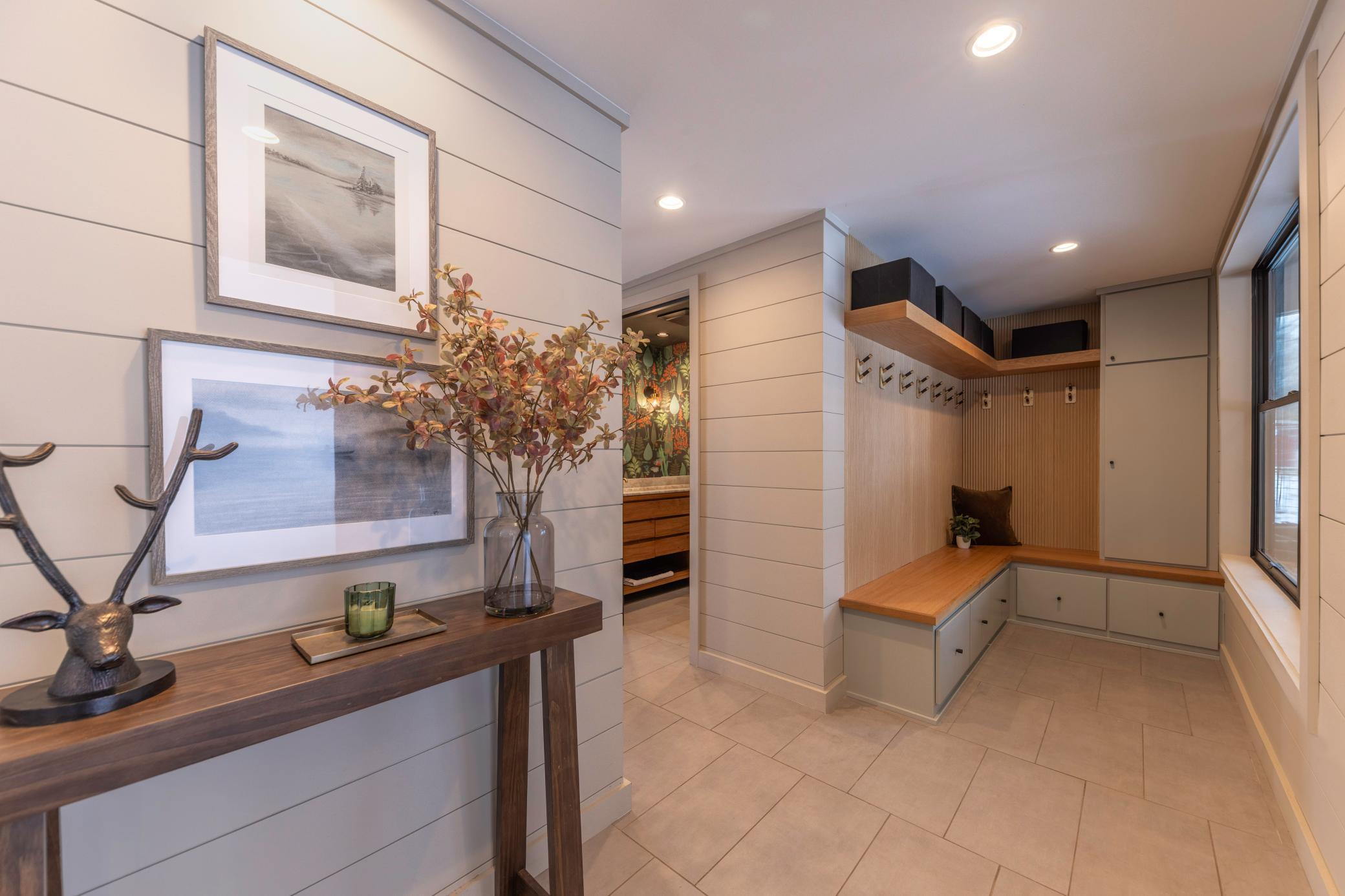 This spacious entryway is perfect for keeping your home organized—plenty of room for shoes, coats, and everything in between.