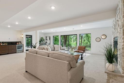 An extraordinary walk out to the backyard and pond. Perfect for entertaining!