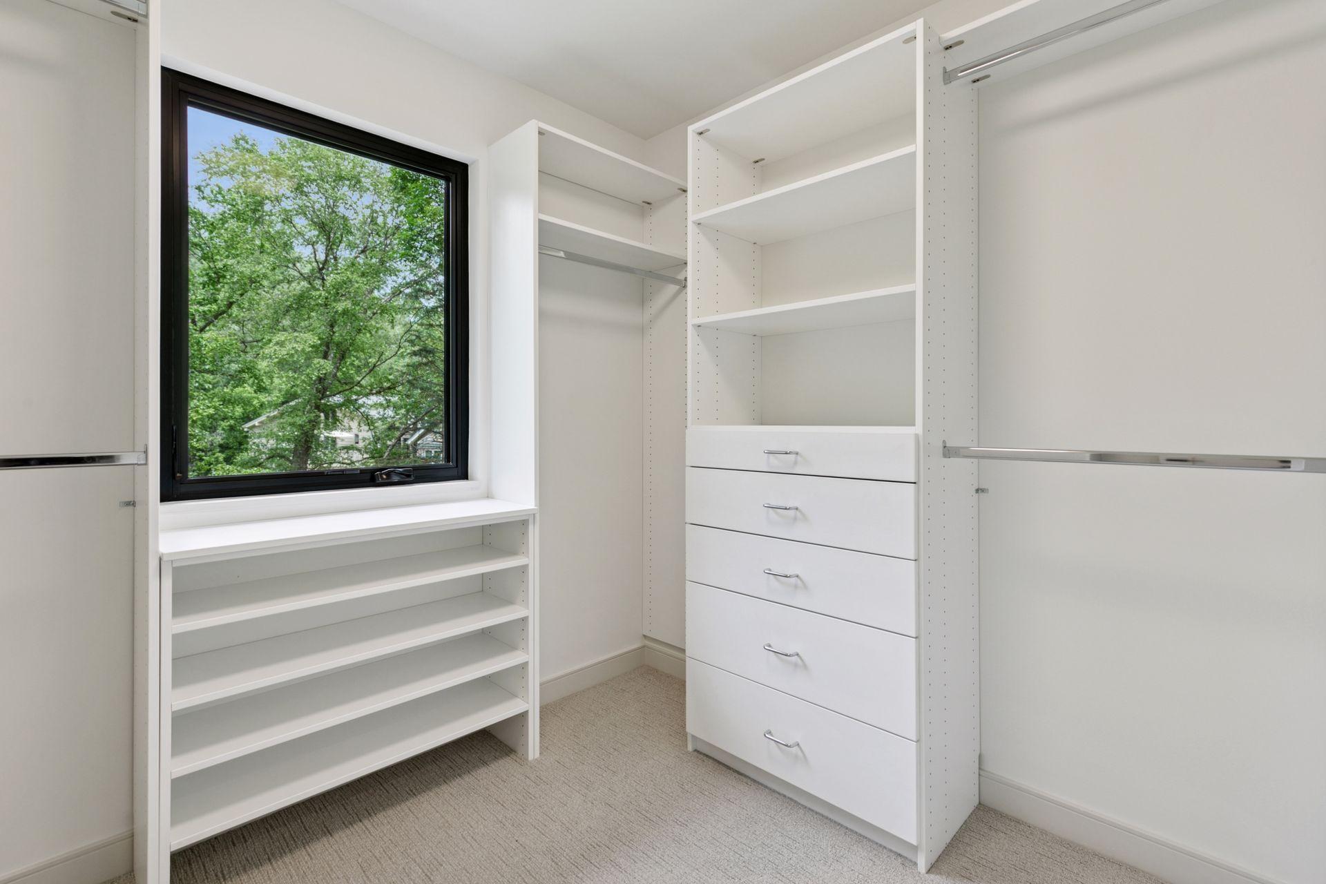 All of the closets have been customized