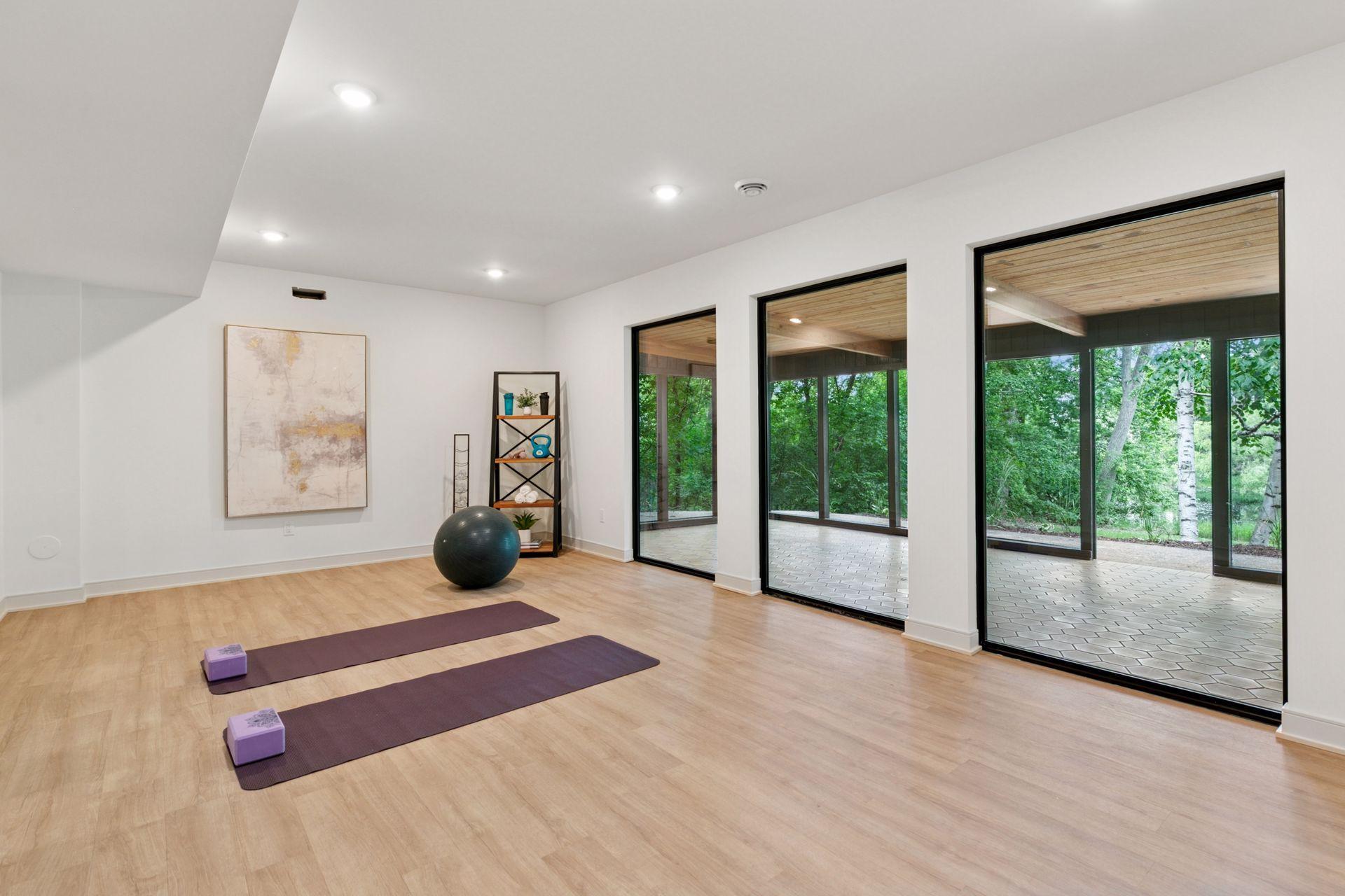 Every home needs a home gym and you have one with a view here.