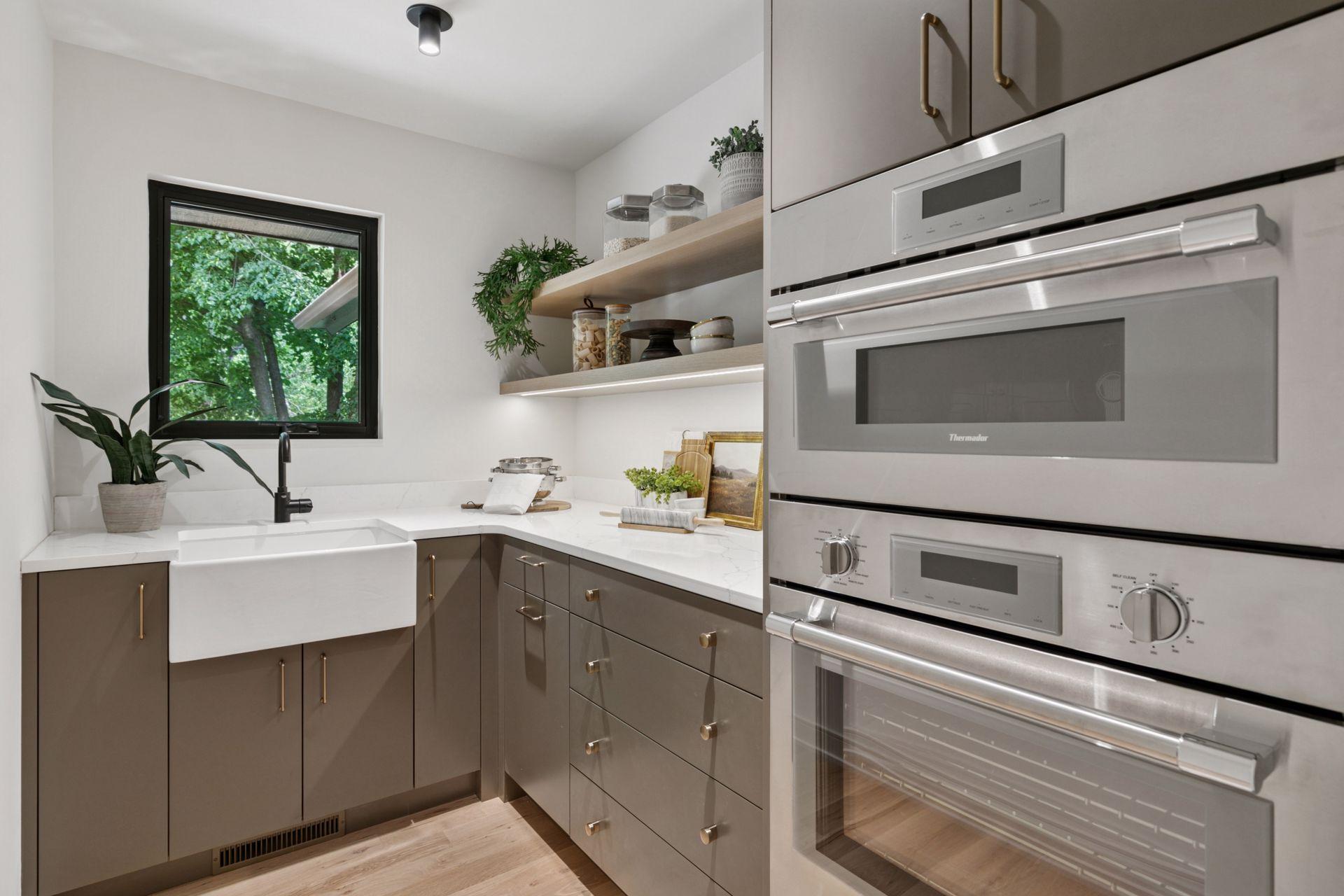 Exquisite chef's kitchen with Thermador appliances.