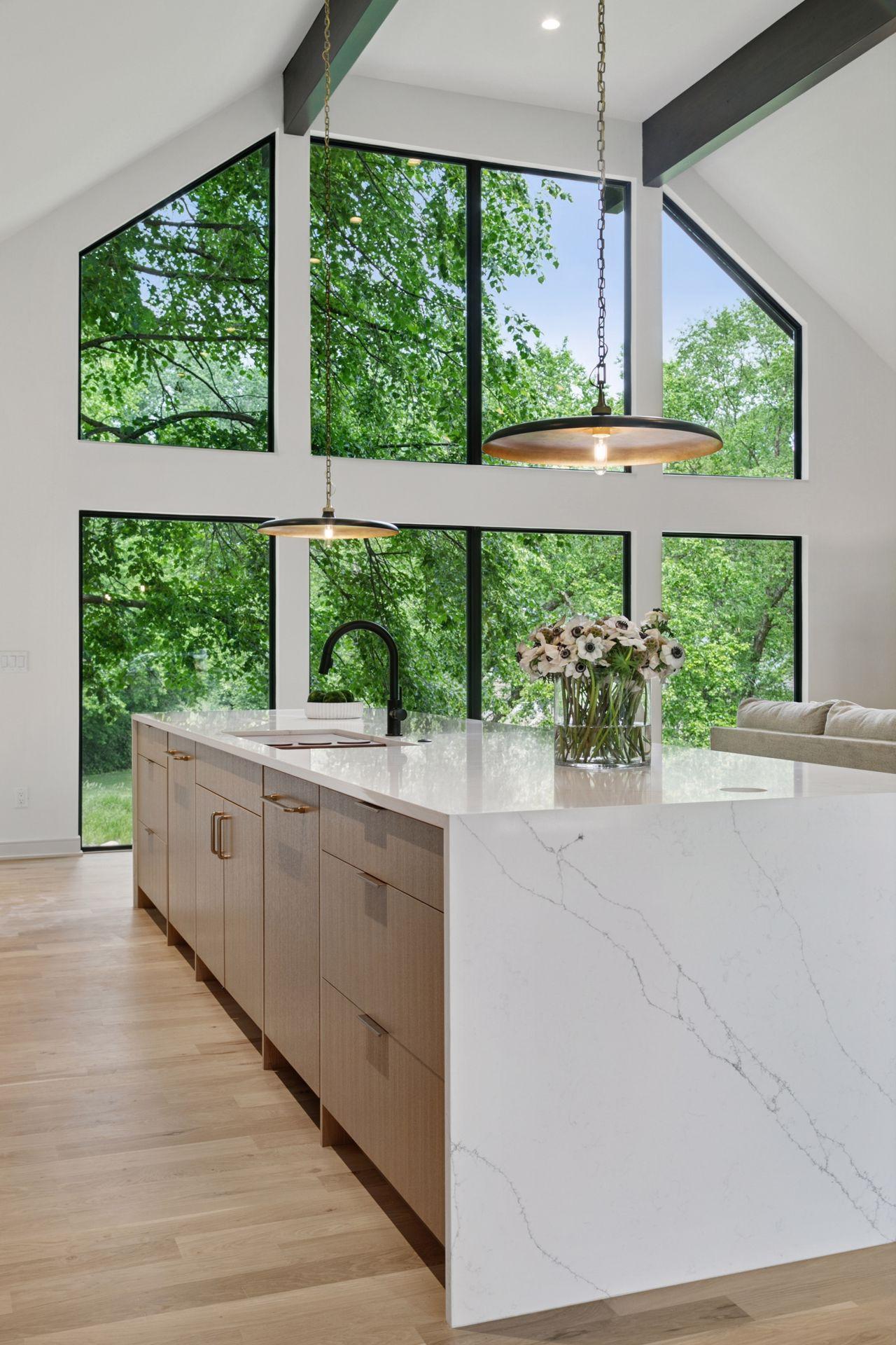 A designer’s dream! Clean lines, bold contrast, and warmth in all the right places.