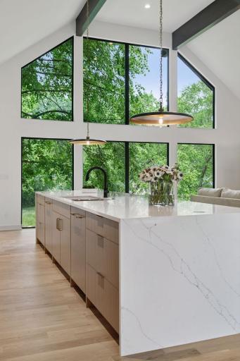 A designerâs dream! Clean lines, bold contrast, and warmth in all the right places.