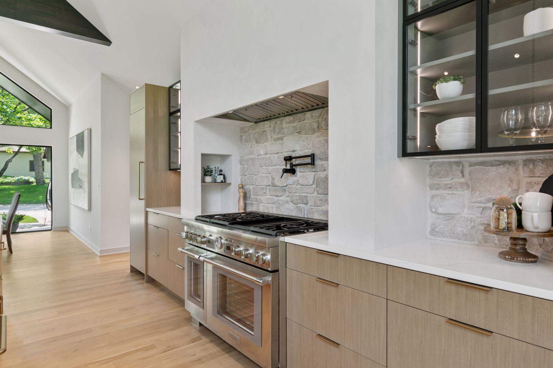 The chef's cooking experience is center staged in this perfectly designed kitchen