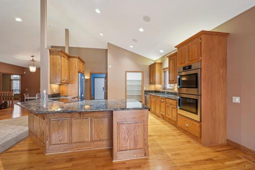 Breakfast counter in kitchen