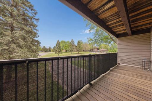 Double deck view allows you to see the comings and goings.