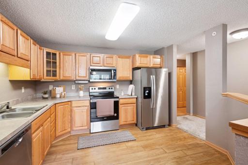 Virtually Staged Spacious Kitchen