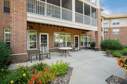 Perfect Patio surrounded by beautiful landscaping.