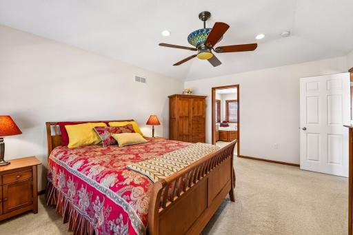 Upstairs are 4 bedrooms. The Primary bedroom has a tray ceiling which rises to 9 feet..