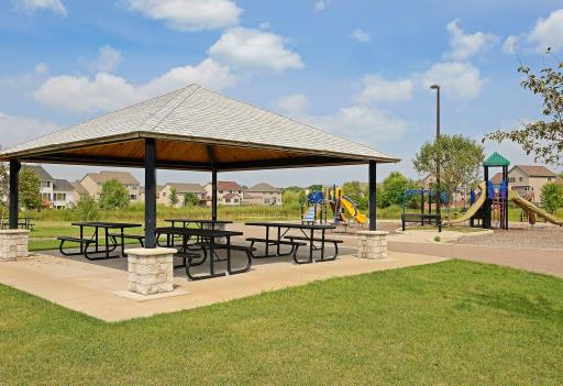 Linden Park view of playground AND picnic area.