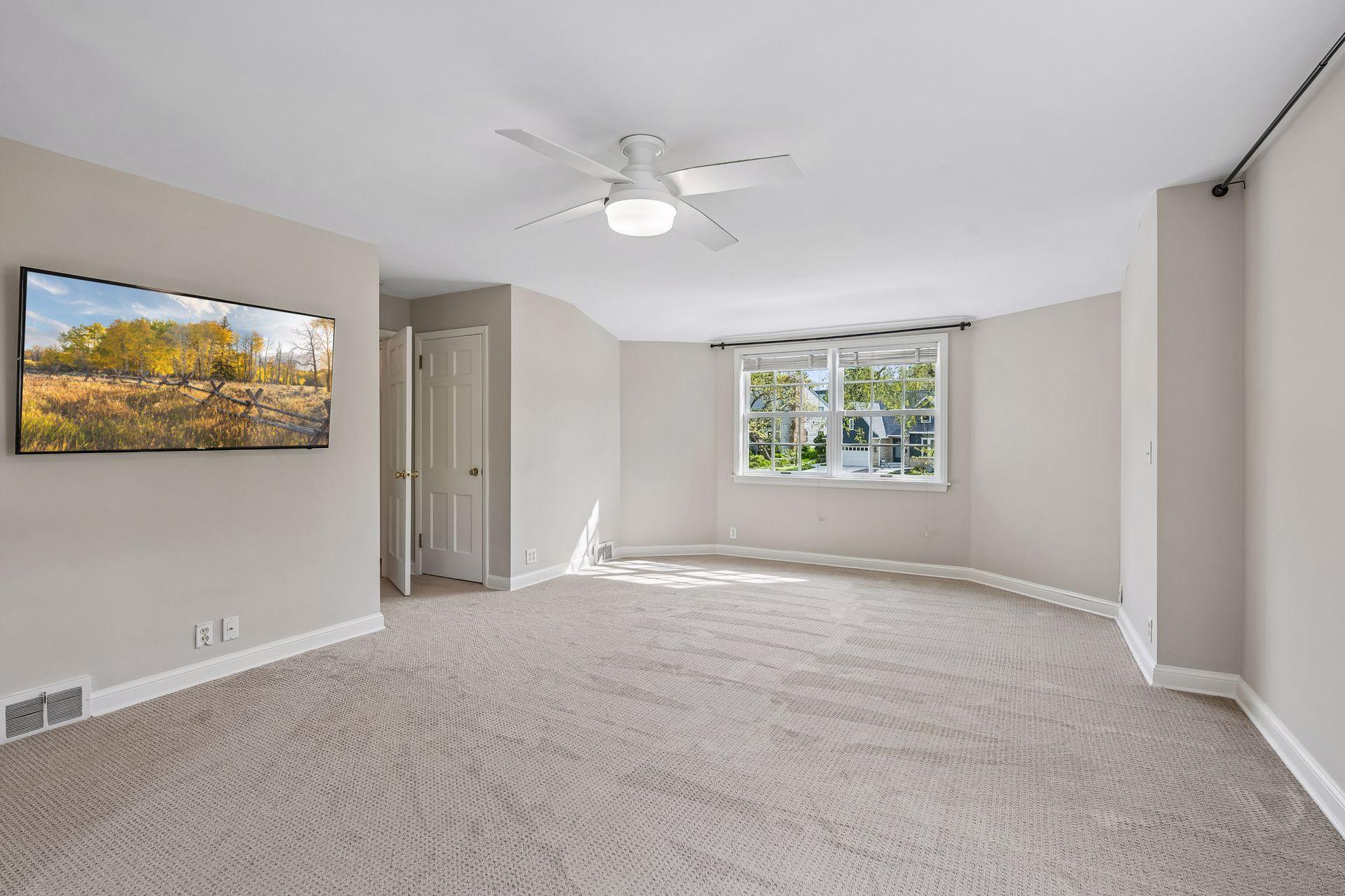 Huge primary bedroom with newer 3/4 ensuite