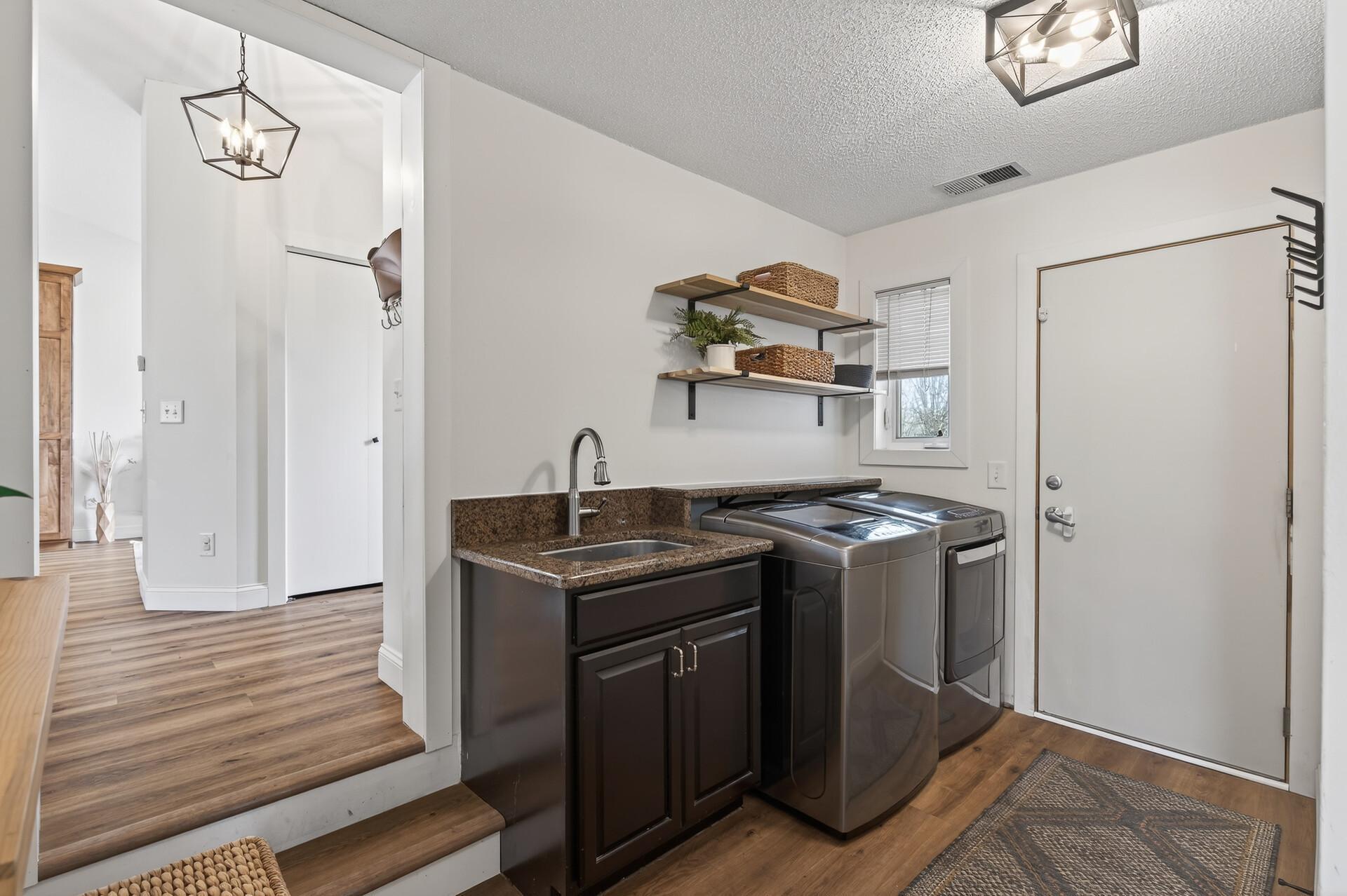 Main Level Laundry with Utility Sink