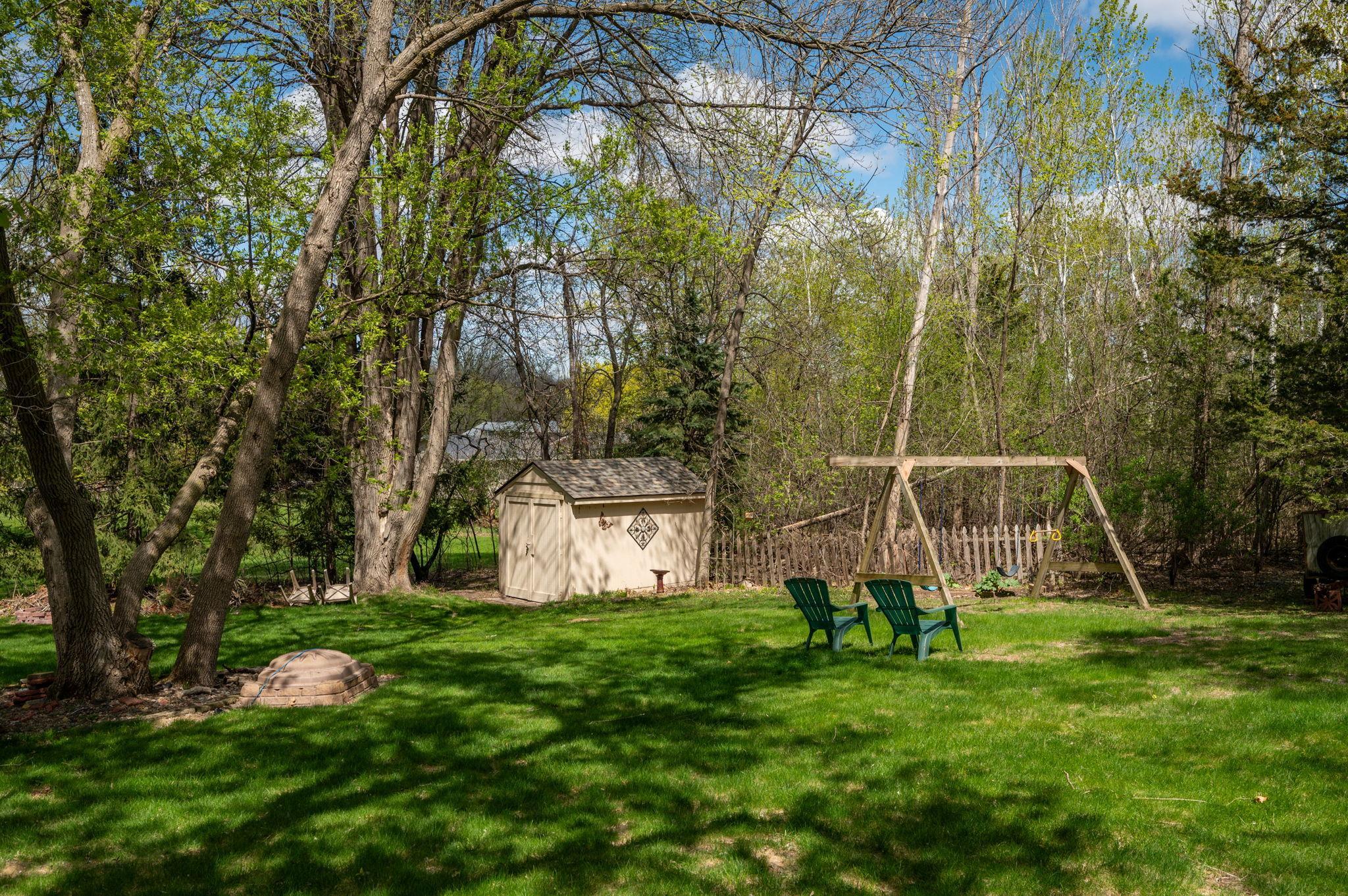 Private back yard! Beautiful private views! And a storage shed too!