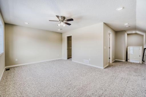 Owners suite with walk in closet and private bathroom