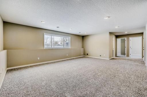 Huge basement family room in primary unit