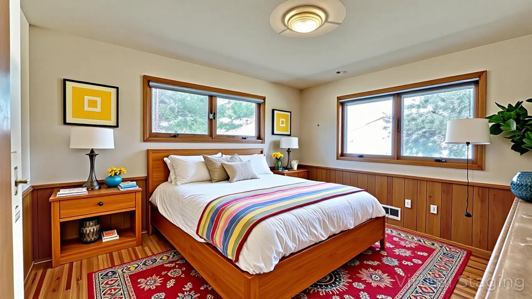 Virtually staged third bedroom.