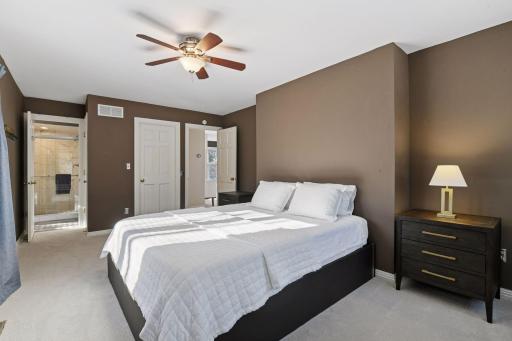 Another view of the same 2nd floor Bedroom. Behind the closed door is a large walk-in closet. To the left is this bedroom's three-quarter en suite bathroom.