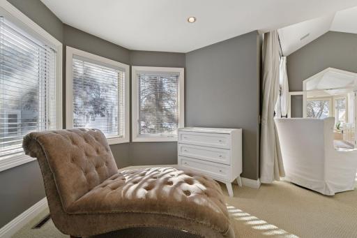 The flex space (adjacent to the Primary Bedroom) could be utilized for a variety of purposes. Perhaps a newborn nursery? Or a yoga, reading or meditation room?