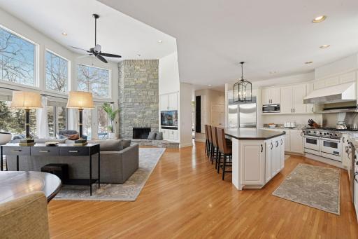 The open Kitchen and Family Room offer great gathering spaces for friends and family.