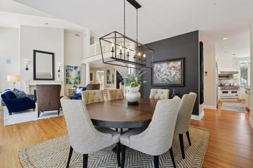 The Dining Room is located only a few steps from the kitchen and family room (not shown).
