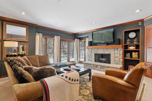 At the bottom of the staircase is the Family/Media Room which walks-out to the back yard.