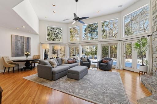The main floor Family Room & casual dining table also face east and overlook the back yard.