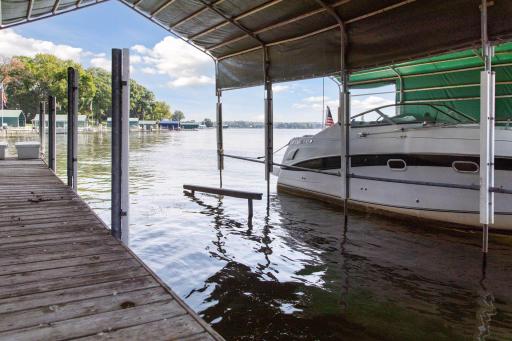 The home's 32 x 14-foot boat slip is located in deep water on Gideon's Bay/Lower Lake. It's a very short boat ride to downtown Excelsior's many restaurants.