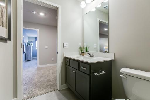 Lower level bath. Colors and options will vary.