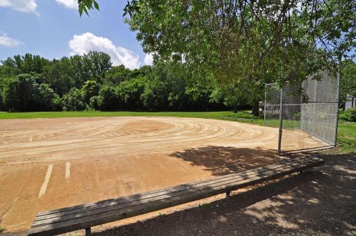 Baseball field in the summer & ice rink in the winter