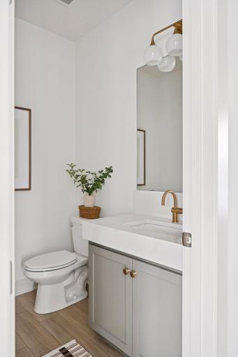 Half Bathroom with Quartz Countertop