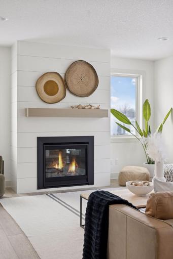 Large Anderson Window border the Great Room Fireplace