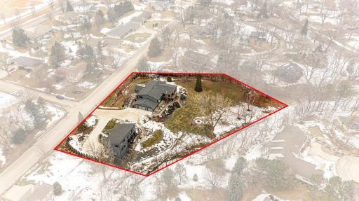 1.3 acres with a creek running through the back of the lot