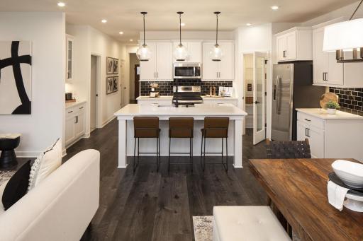 Kitchen and Center Island - Picture of Model Home.