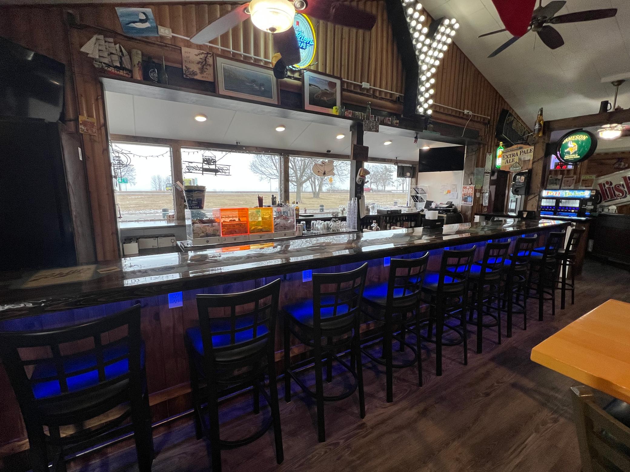 Bar Seating with View of Mille Lacs Lake