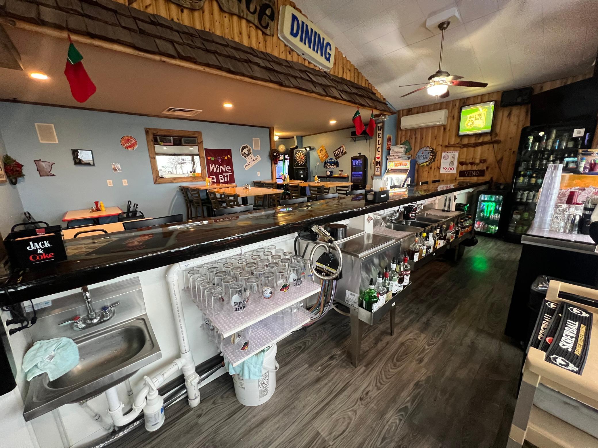 Serving area behind Bar
