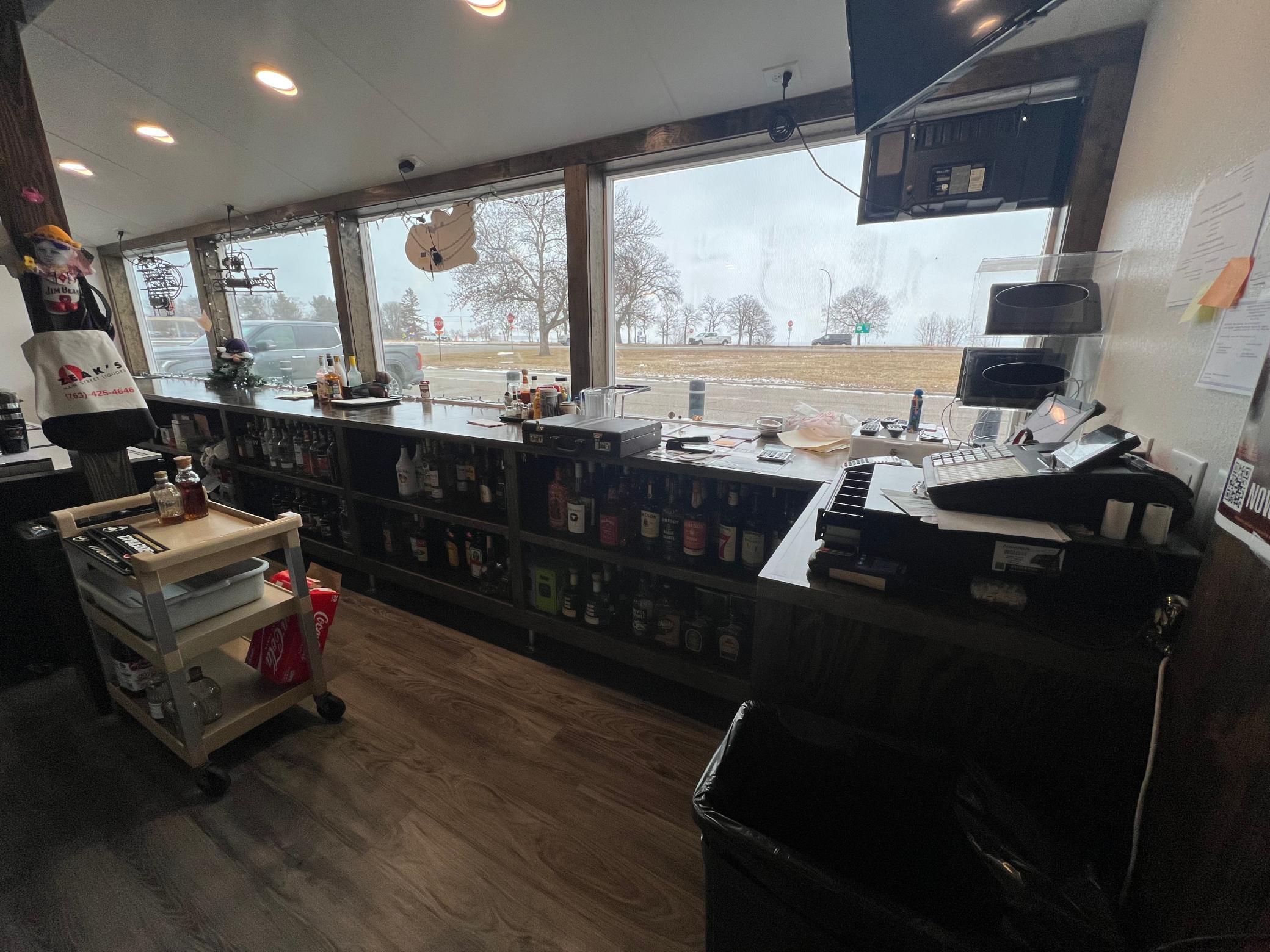Bottle Storage behind Bar