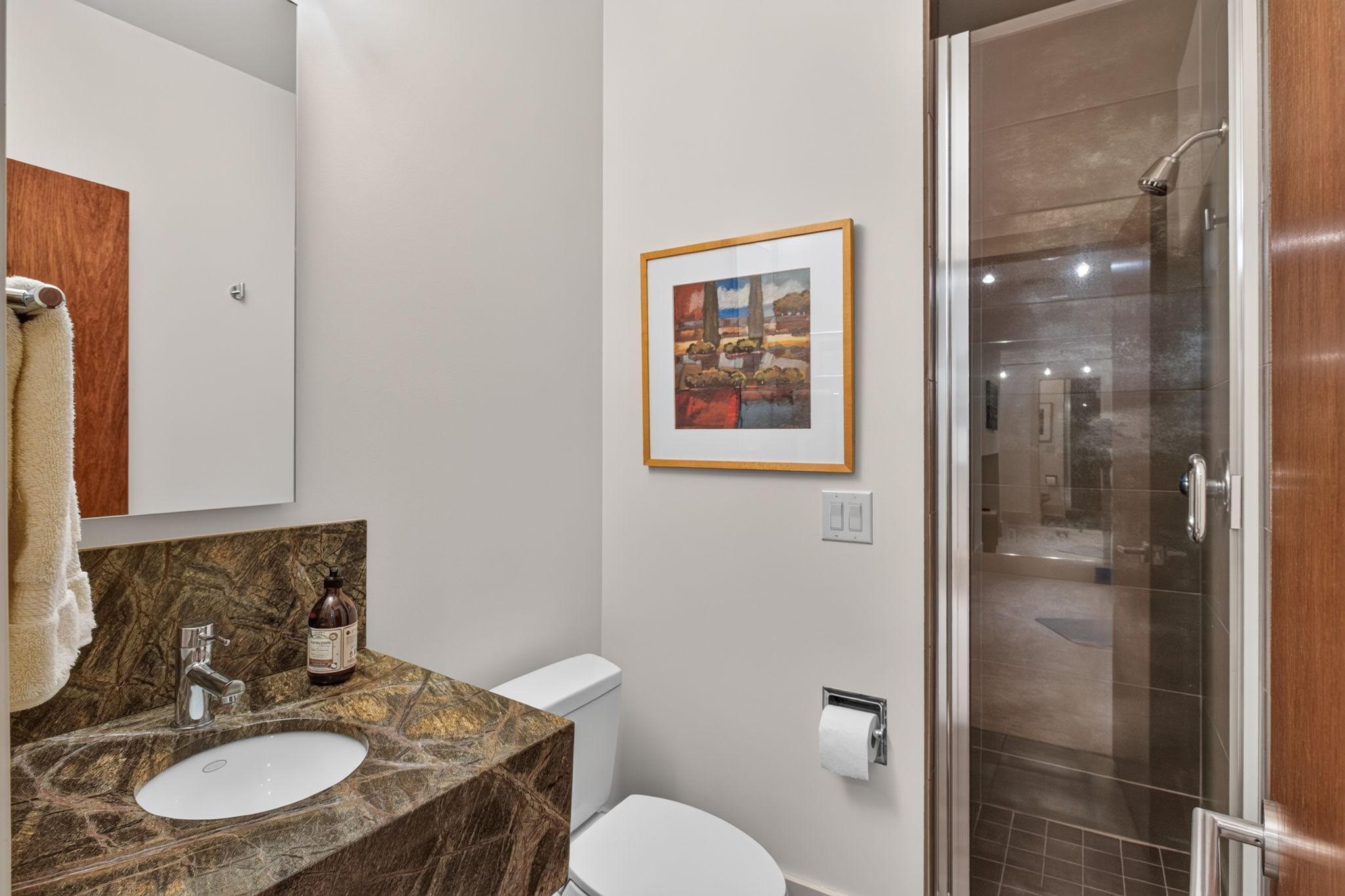 Lower level 3/4 bath