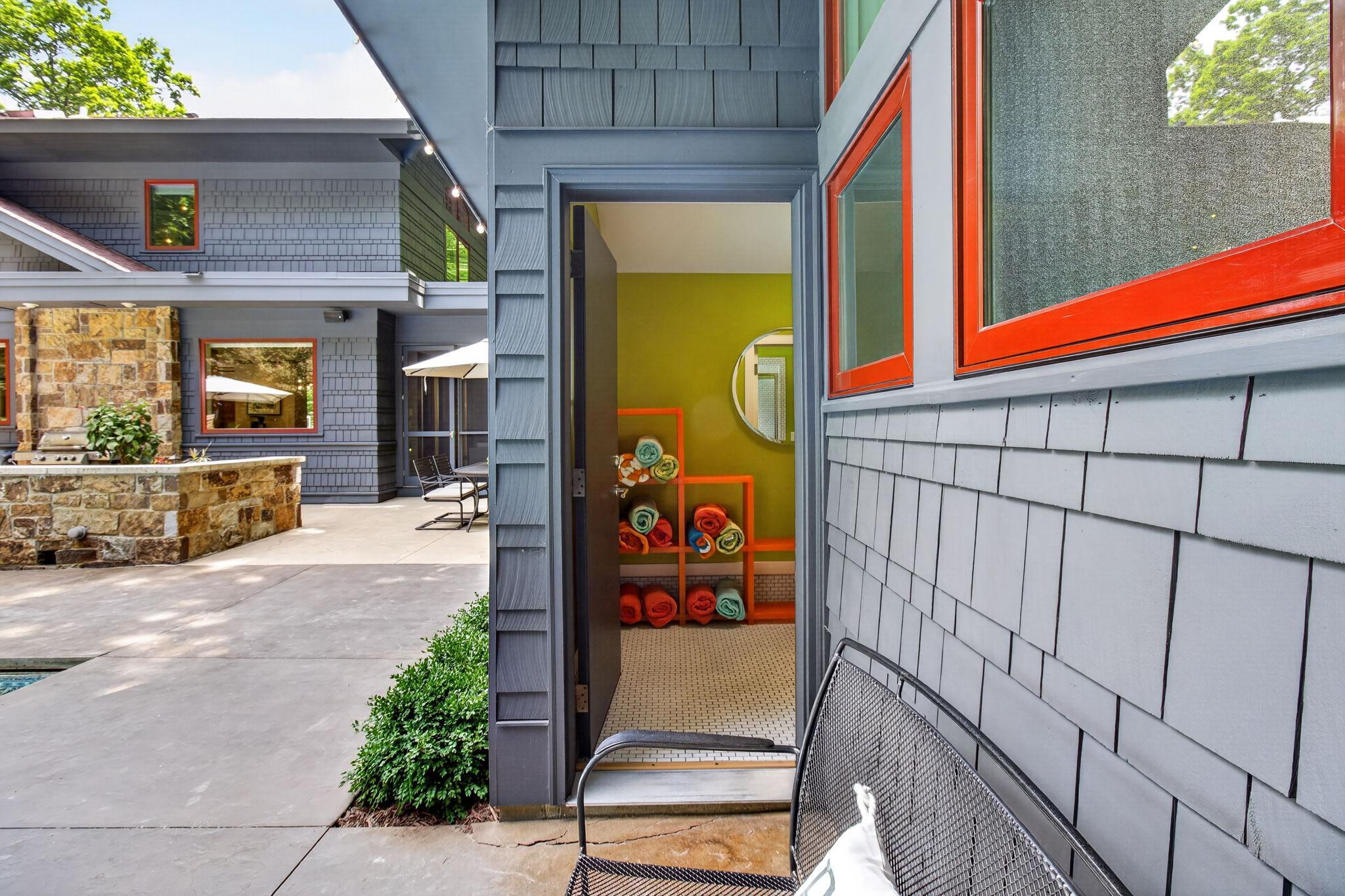Entrance to the pool house