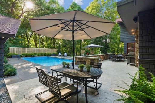Enjoy al fresco dining on the private patio