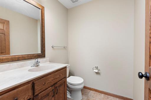 1/2 bathroom in lower level for guests - remember an additional 3/4 bathroom is on the main level!
