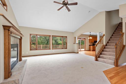 Level Living Room is Open to Dining and Kitchen and lots of windows to enjoy the river views - OPEN FLOOR PLAN!