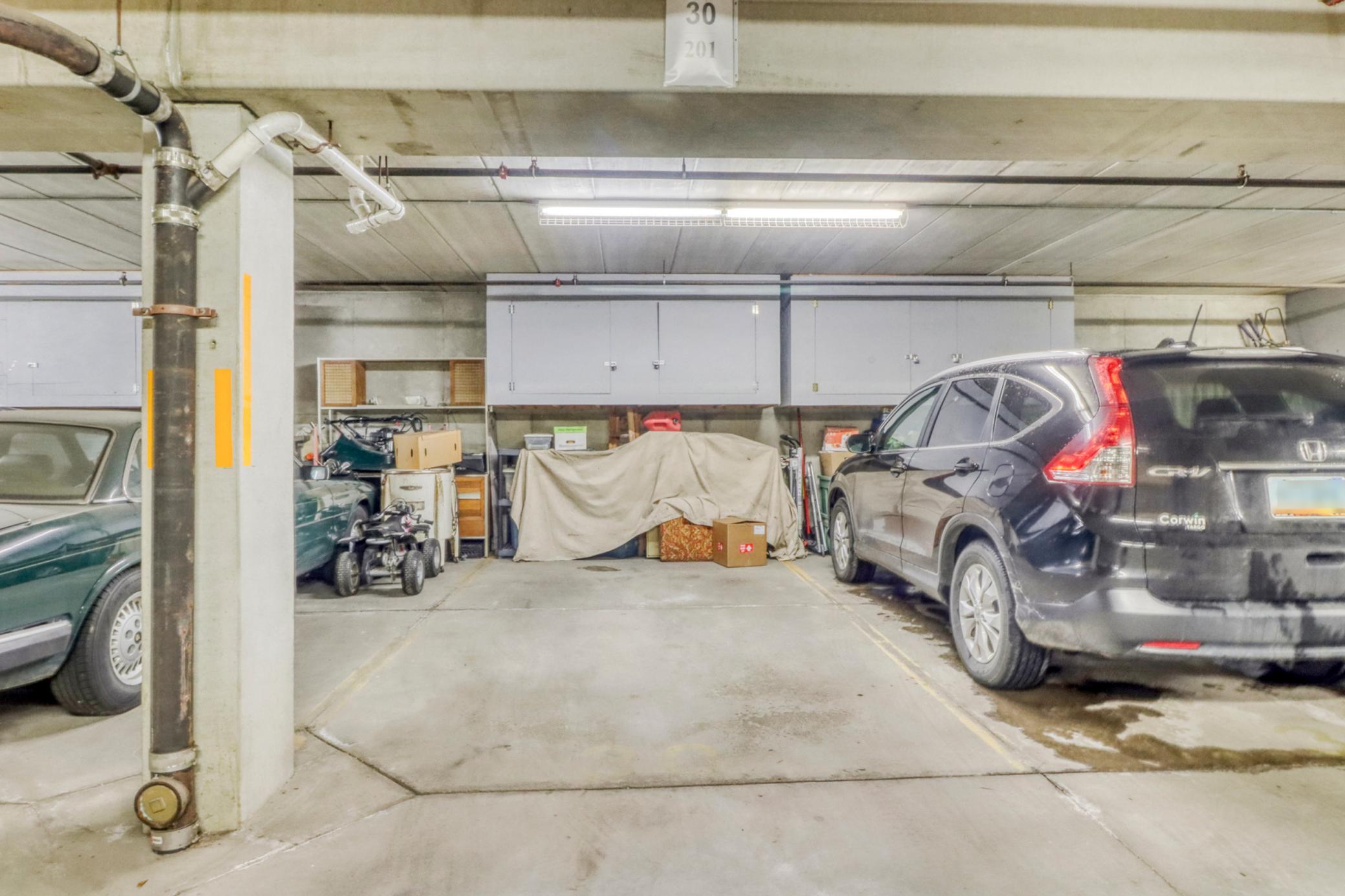 Garage parking space